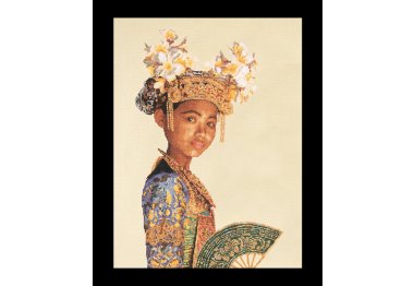  947 Balinese Dancer (white) Linen. Набор для вышивки крестом Thea Gouverneur