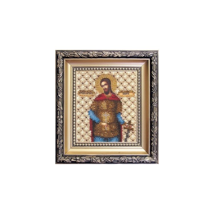 Б-1094 Ікона святий великомученик Микита Набір для вишивки бісером - 1