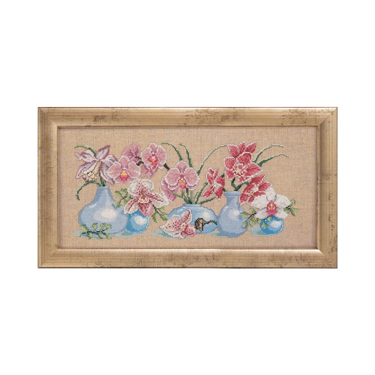 70-5126 Орхідеї в вазі. Набір для вишивання хрестом PERMIN - 1 70-5126 Орхідеї в вазі. Набір для вишивання хрестом PERMIN - 1