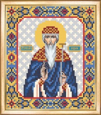 СБИ-088 Именная икона святой преподобный мученик Вадим. Схема для вышивания бисером - 1