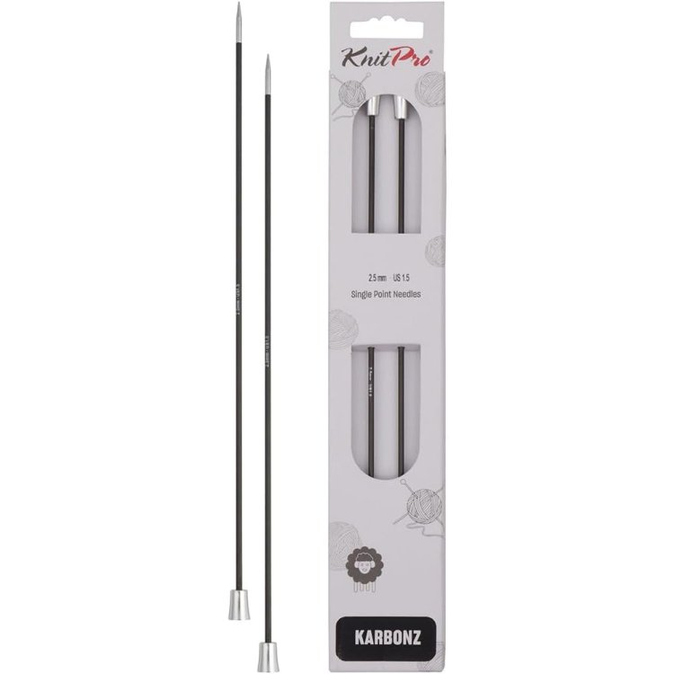 41252 Спицы прямые Karbonz KnitPro 25 см 2.50 мм - 1 41252 Спицы прямые Karbonz KnitPro 25 см 2.50 мм - 1