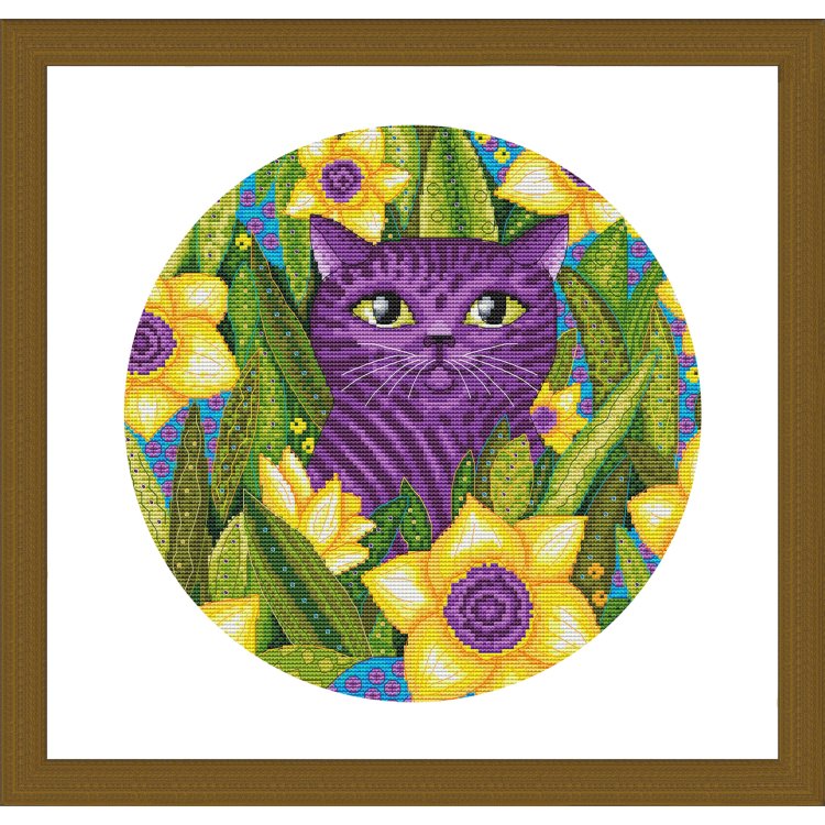 Набір для вишивання хрестом Котоманія. Смугастик Ksenya project 10-001 - 1