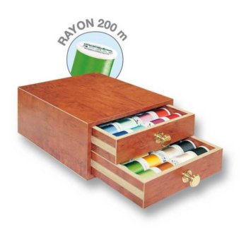8110 Rayon 200м набор ниток вышивальных в шкатулке (48xRayon 200м, цветовая карта Rayon) - 1