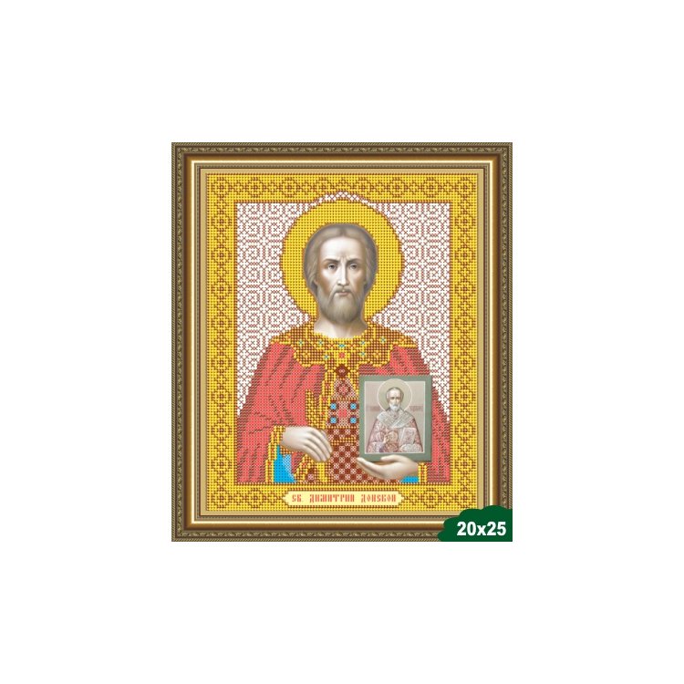 VIA4022 Святой Великий князь Дмитрий Донской. Схема для вышивки бисером - 1
