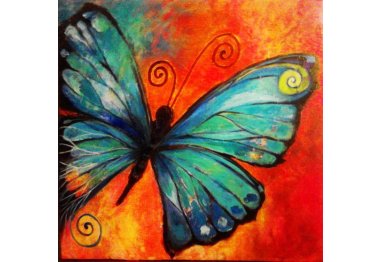  dm-182 "Рисунок бабочки" . Набор для изготовления картины стразами