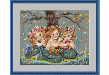  K-45 Русалоньки. Набір для вишивки хрестом Мережка