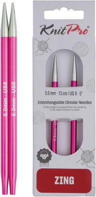 47505 Спицы съемные Zing KnitPro, 5.00 мм - 1 47505 Спицы съемные Zing KnitPro, 5.00 мм - 1