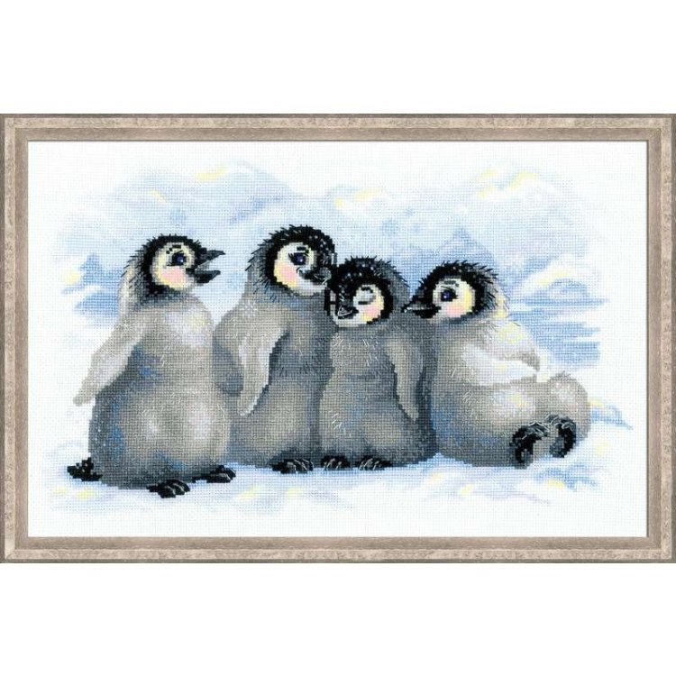 1323 Забавные пингвины. Набор для вышивки крестом Риолис - 1