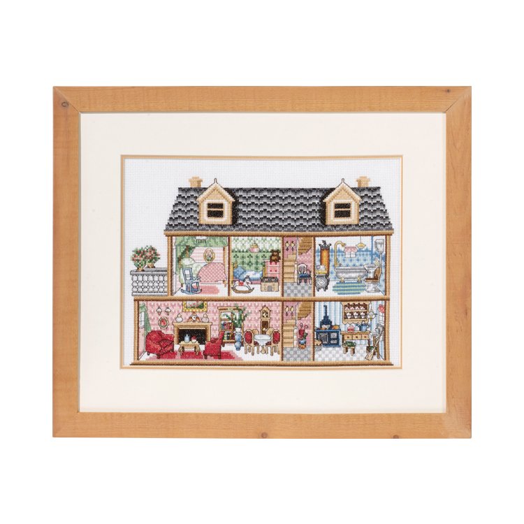 92-7435 Старовинний будиночок для ляльок. Набір для вишивання хрестом PERMIN - 1