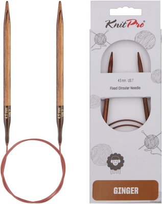 31110 Спицы круговые Ginger KnitPro, 100 см, 4.50 мм - 1 31110 Спицы круговые Ginger KnitPro, 100 см, 4.50 мм - 1