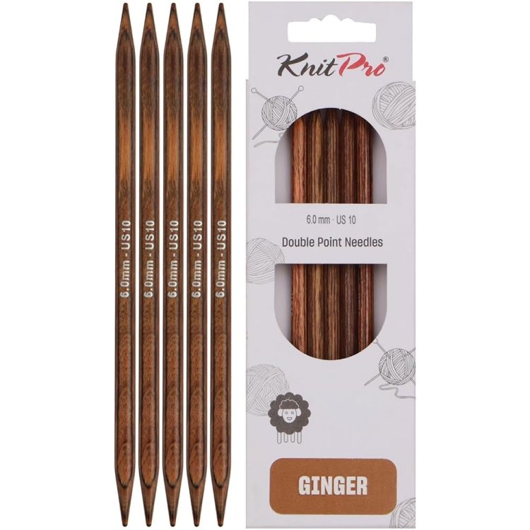 31031 Спиці шкарпеткові Ginger KnitPro, 20 см, 6.00 мм - 1 31031 Спиці шкарпеткові Ginger KnitPro, 20 см, 6.00 мм - 1
