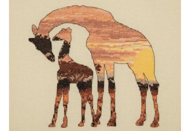  Набор для вышивания крестом Силуэт жирафов Anchor арт. 05042
