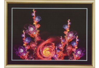 алмазна вишивка КС-104 Чарівні квіти Набір картина стразами