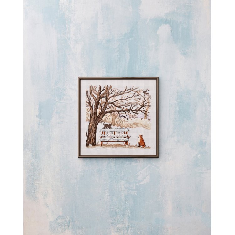 92-2131 Зимова лисиця (Winter fox. Набір для вишивання хрестом PERMIN - 1