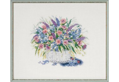  70-9586 Корзина с цветами (Basket with flowers. Набор для вышивания крестом PERMIN