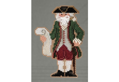 вишивка гладдю MH203301 Вільямсбург Санта. Набір для вишивки в змішаній техниці Mill Hill