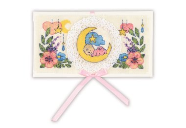  1893АС Конверт З народженням малюка. Набір для вишивки хрестиком Ріоліс