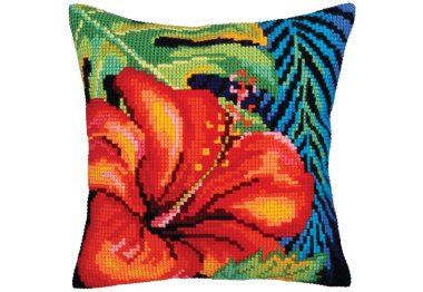  5360 Hibiscus flower. Набор для вышивки крестом Collection D'Art