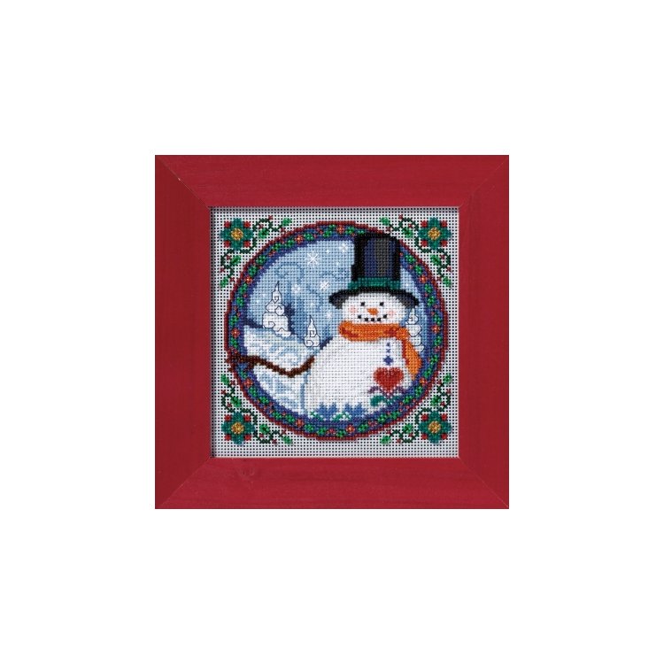 JS149102 Южный снеговик. Набор для вышивки в смешанной технике Mill Hill - 1