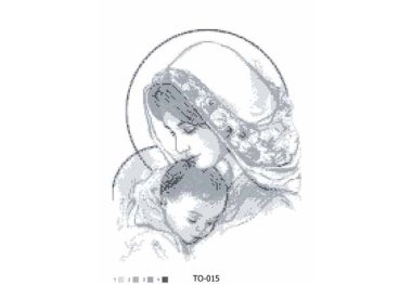  ТО-015 Мария с ребенком серая. Схема для вышивки бисером (габардин) ТМ Барвиста Вишиванка
