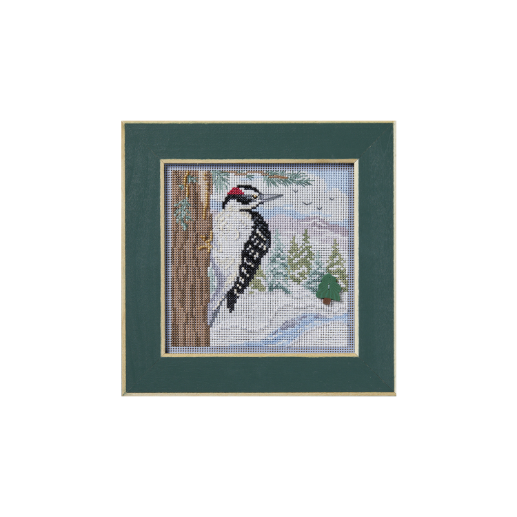 MH142434 Зимовий дятел. Набір для вишивки в змішаній техниці Mill Hill - 1