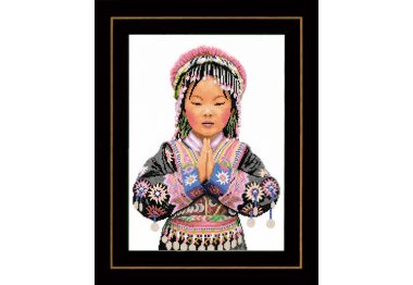  PN-0200962 Девушка тайского горного племени.. Набор для вышивки крестом Lanarte