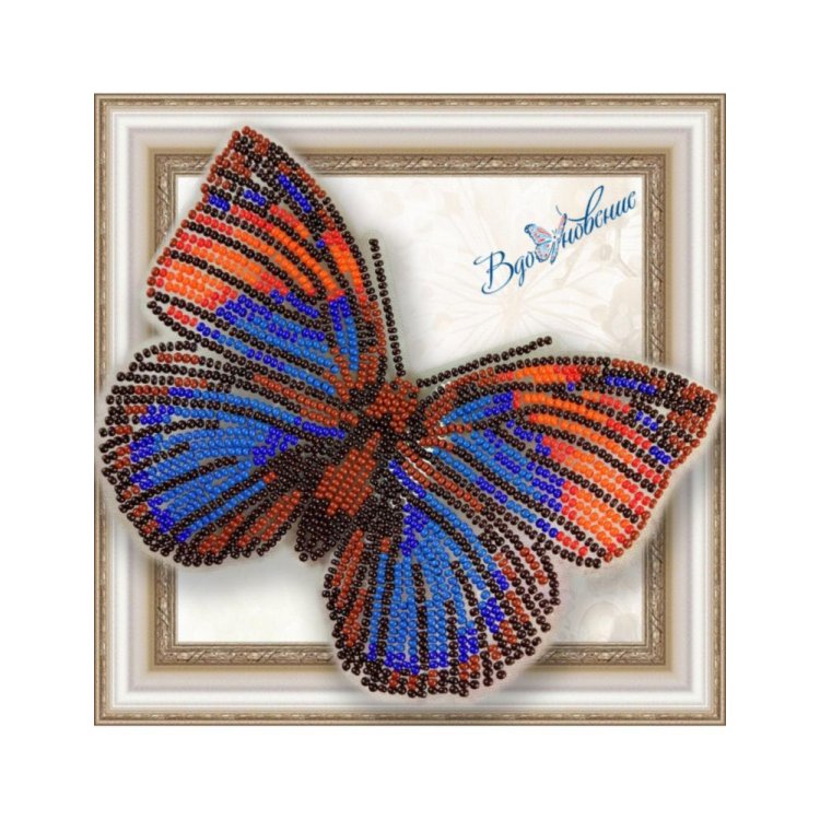 BGP-015 3D Метелик Агріас Нарцис. Набір для вишивки бісером ТМ Вдохновение - 1