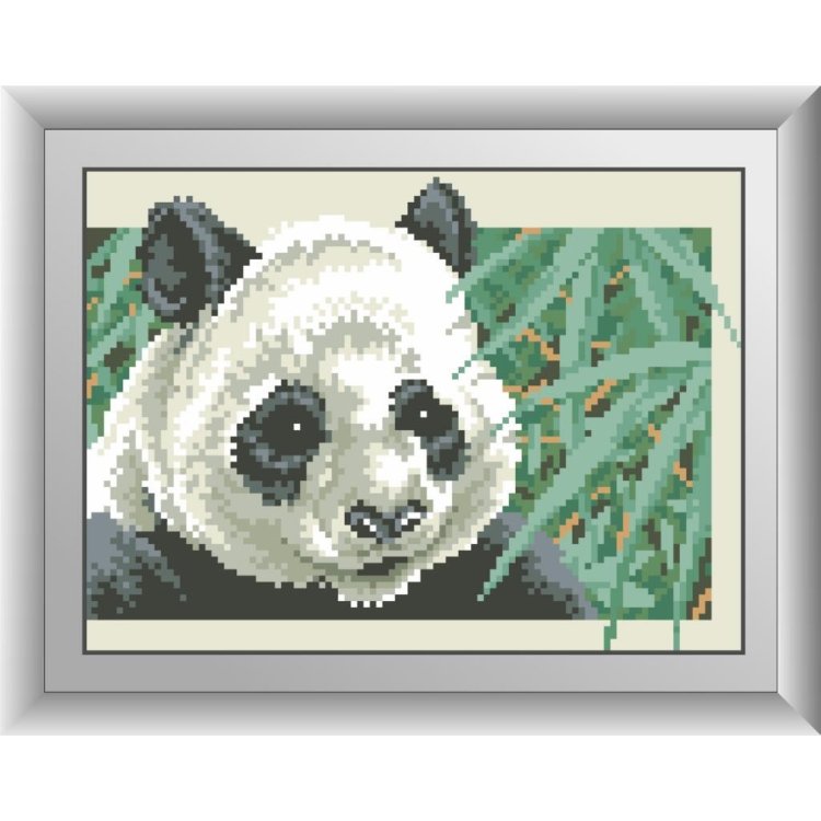 30374 Панда в бамбуковой роще. Набор для рисования камнями - 1