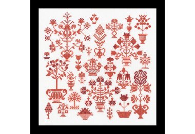  2092 Antique Flower Sampler Linen. Набор для вышивки крестом Thea Gouverneur