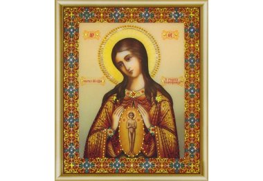 алмазна вишивка КС-132 Ікона Божої Матері. Помічниця в пологах Набір картина стразами