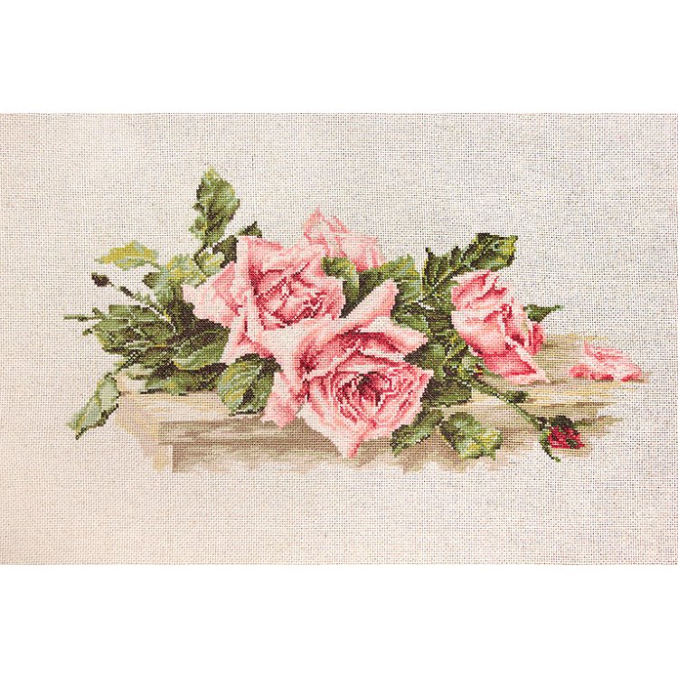 BL22400 Рожеві троянди. Набір для вишивки хрестиком - 1
