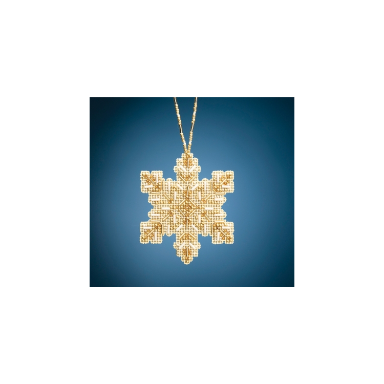 MH212012 Золотая снежинка. Набор для вышивки в смешанной технике Mill Hill - 1 MH212012 Золотая снежинка. Набор для вышивки в смешанной технике Mill Hill - 1