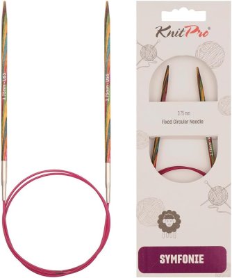 21381 Спиці кругові Symfonie Wood KnitPro, 150 см, 3.75 мм - 1