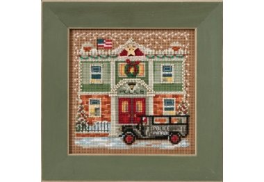 вишивка гладдю MH141732 Поліцейський офіс. Набір для вишивки в змішаній техніці Mill Hill