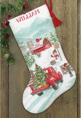 70-09619 Набір для вишивання хрестом &quot;Holiday Farm Stocking&quot; &quot;Святкова Ферма&quot; DIMENSIONS - 1