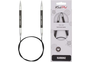 спицы для вязания 41152 Спицы круговые Karbonz KnitPro 40 см 6.00 мм