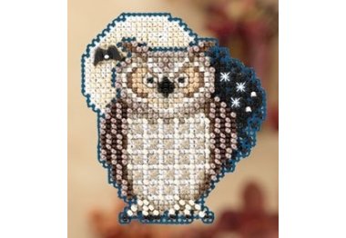 вышивка гладью MH182204 Сова. Набор для вышивки в смешанной технике Mill Hill