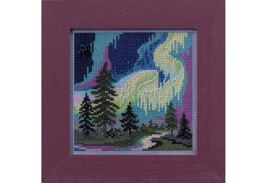 вишивка гладдю MH142231 Полярне сяйво. Набір для вишивки в змішаній техниці Mill Hill