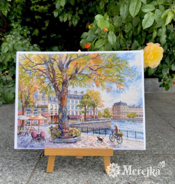 K-269 У погоні за ранковим світлом. Набір для вишивки хрестом Мережка - 2