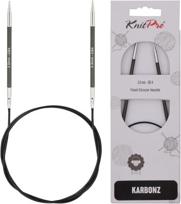 41166 Спиці кругові Karbonz KnitPro 60 см 3.50 мм - 1 41166 Спиці кругові Karbonz KnitPro 60 см 3.50 мм - 1