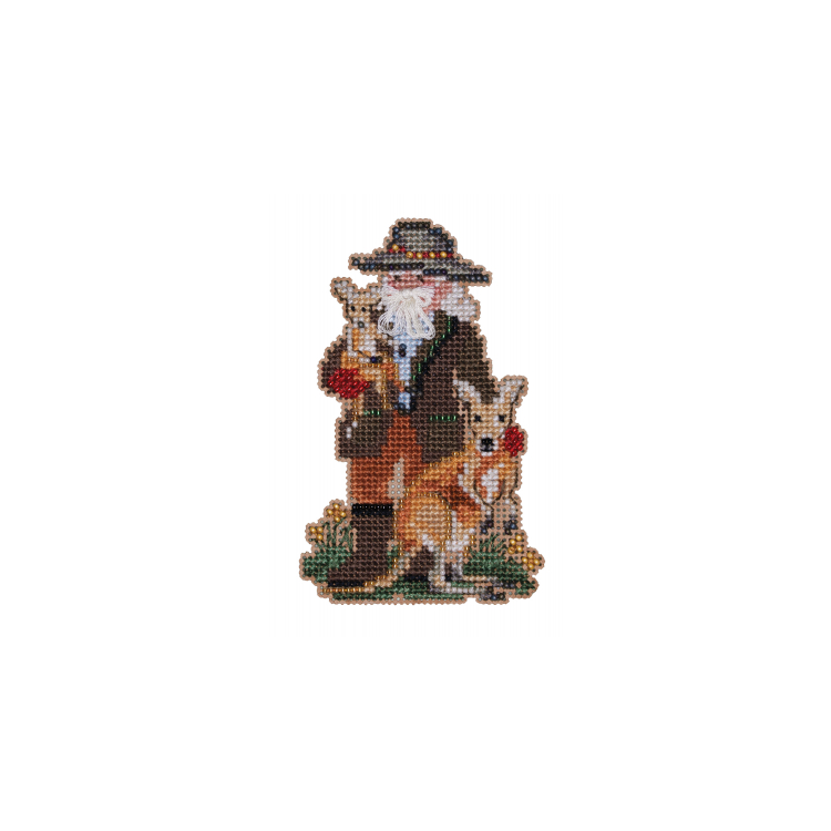 MH202333 Кенгуру Санта. Набор для вышивки в смешанной технике Mill Hill - 1
