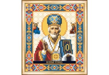  СБІ-064 Іменна ікона святий Миколай Чудотворець. Схема для вишивки бісером