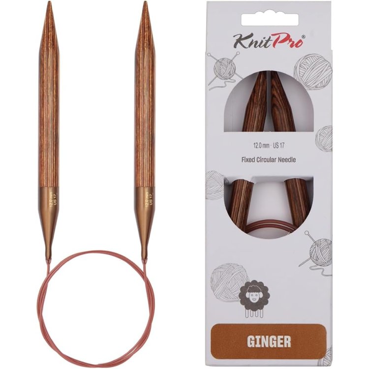 31139 Спиці кругові Ginger KnitPro, 120 см, 12.00 мм - 1
