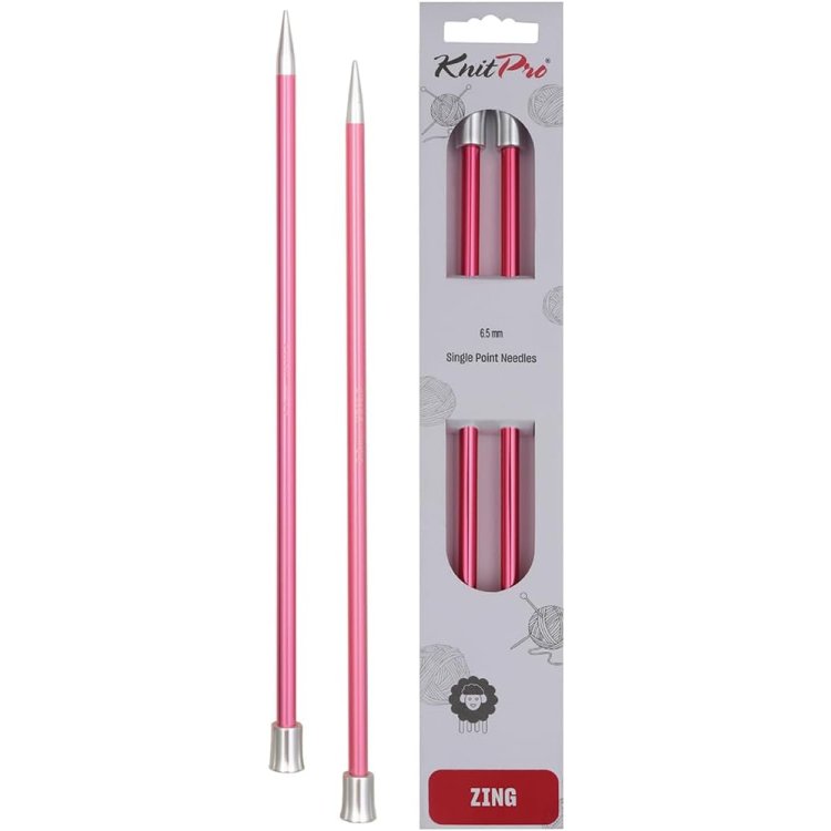 47304 Спиці прямі Zing KnitPro, 35 см, 6.50 мм - 1