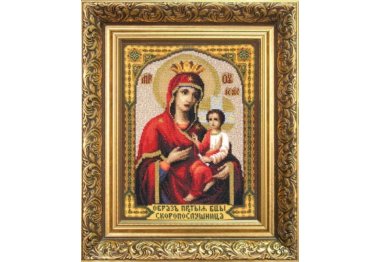 наборы для вышивки крестом №473  Икона Божьей Матери Скоропослушница Набор для вышивания крестом