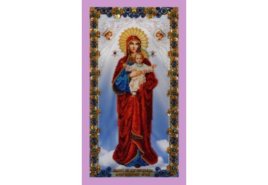 Набір для вишивки бісером Ікона Божої Матері «Благодатне Небо» P-177 ТМ Картини бісером
