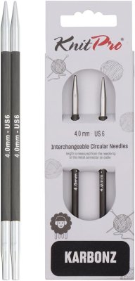 41325 Спицы съемные короткие Karbonz KnitPro 4.00 мм - 1 41325 Спицы съемные короткие Karbonz KnitPro 4.00 мм - 1
