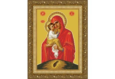  ТО-082 Почаївська Ікона Божої Матері. Схема для вишивки бісером (габардин) ТМ Барвиста Вишиванка