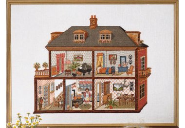 70-4149 Домик для кукол. Набор для вышивания крестом PERMIN 70-4149 Домик для кукол. Набор для вышивания крестом PERMIN