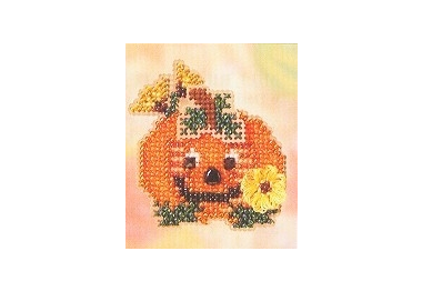 вышивка гладью MHAH69 Улыбка тыквы. Набор для вышивки в смешанной технике Mill Hill